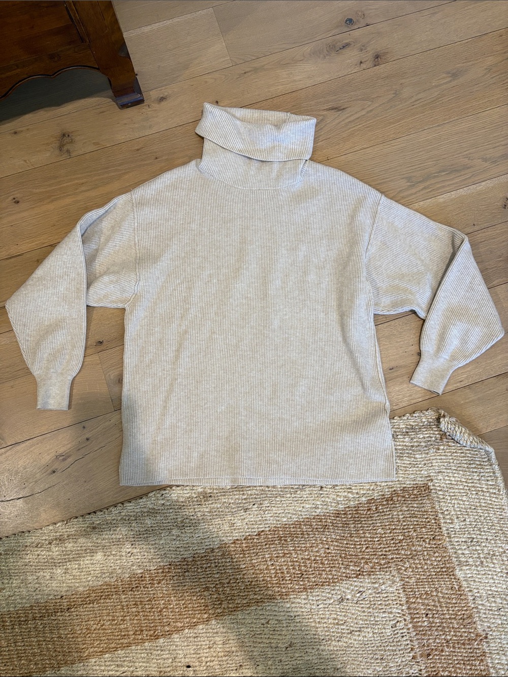 Free People Oversized Turtleneck cream Sweater small s